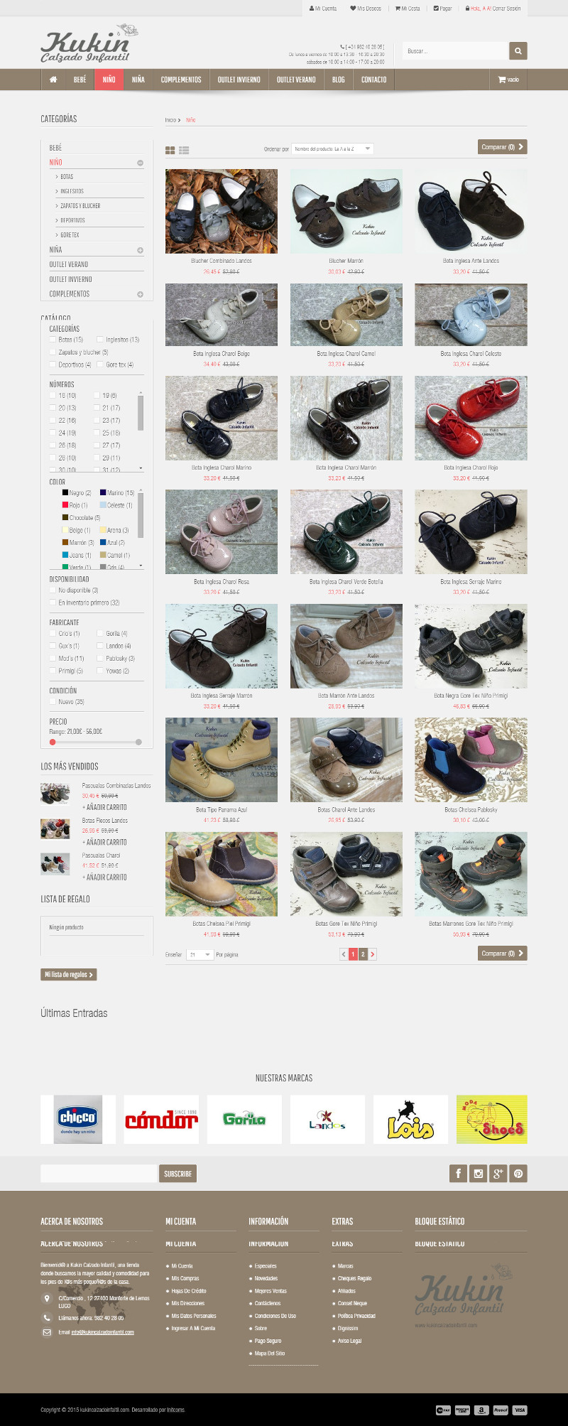 Tiendas online hechas con Prestashop - kukin calzado infantil2